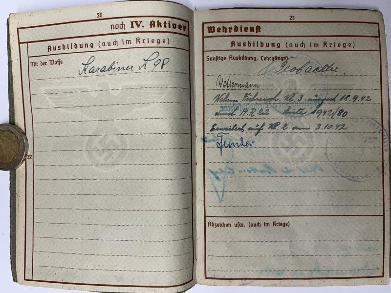 Wehrpass - WH (Heer) - 22.LL.Div. - Müller — image 6