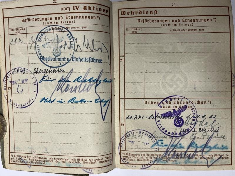 Wehrpass - WH (Heer) - 22.LL.Div. - Müller — image 7