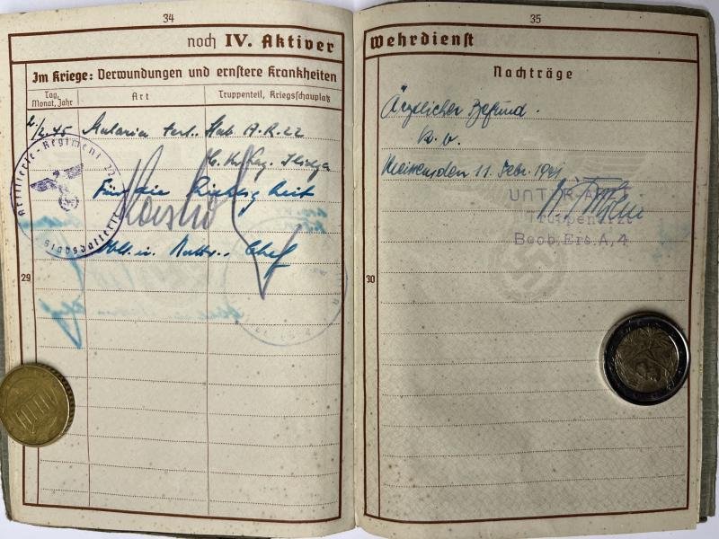 Wehrpass - WH (Heer) - 22.LL.Div. - Müller — image 9