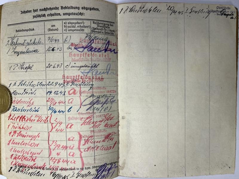 Soldbuch - KM - Mar.Art.Abt.280 - St.Nazaire - Franken — image 6