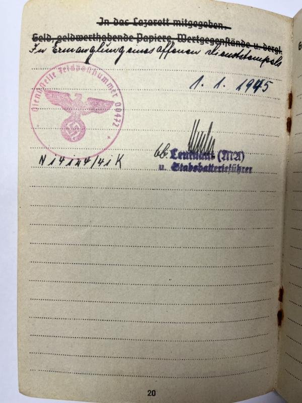 Soldbuch - KM - Mar.Art.Abt.280 - St.Nazaire - Franken — image 7