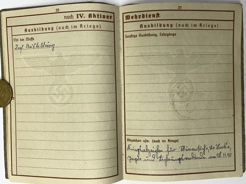 Wehrpass - WH (Heer) - 295.Inf.Div. - Hoffmann — image 6