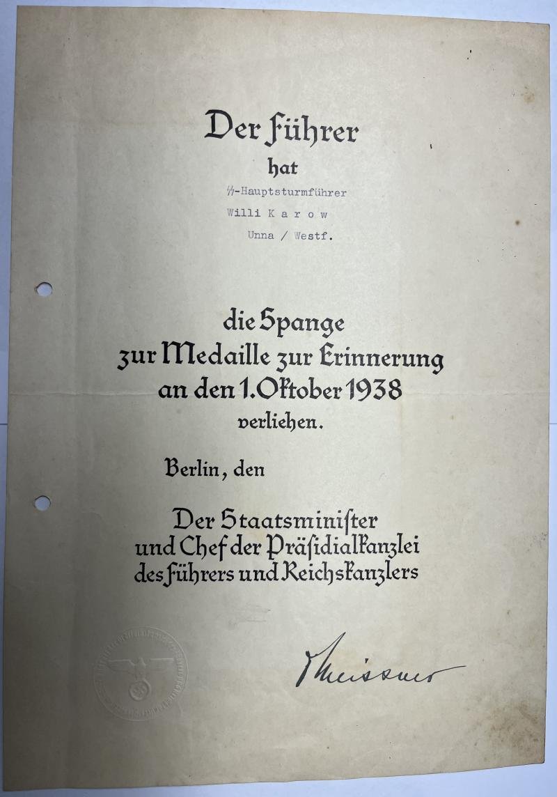 'Waffen-SS' - citation set - Karow — image 2