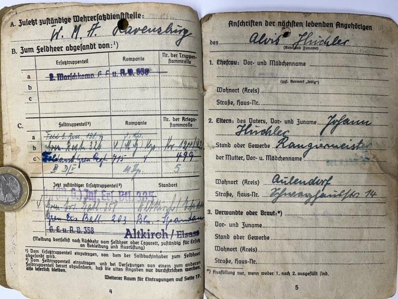 Soldbuch /citations grouping - WH (Heer) - 198.Inf..Div. - Huchler — image 8