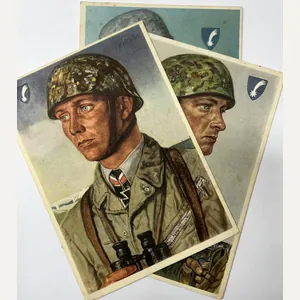 Willrich - 'Unsere Luftlandetruppen' - postcards