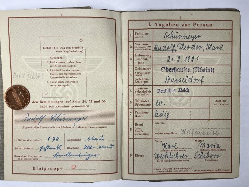 Wehrpass - WH (Heer) - 96.Inf.Div. - Schürmeyer — image 3