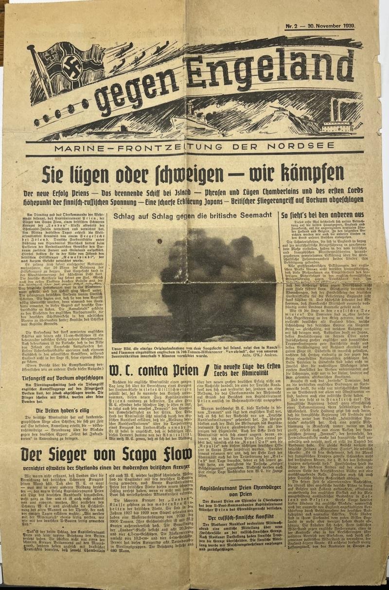 'Gegen Engeland' - 'Frontzeitung' - 1939 — image 2