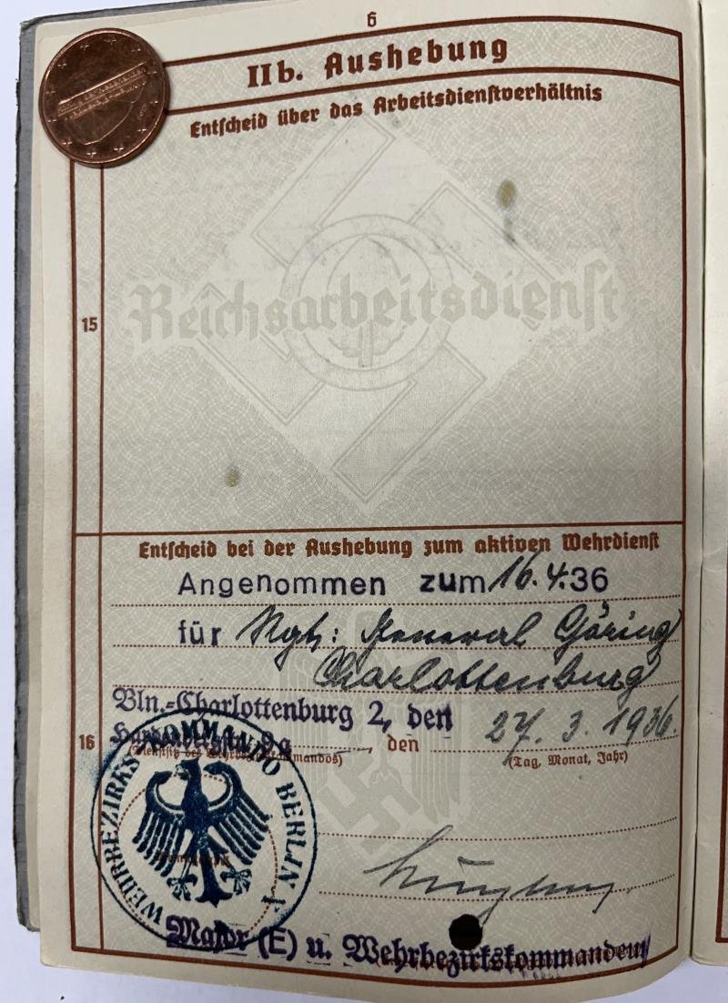 Wehrpass - Luftwaffe - Rgt.'General Göring' - Flak Rgt.12 - Gottschlag — image 4