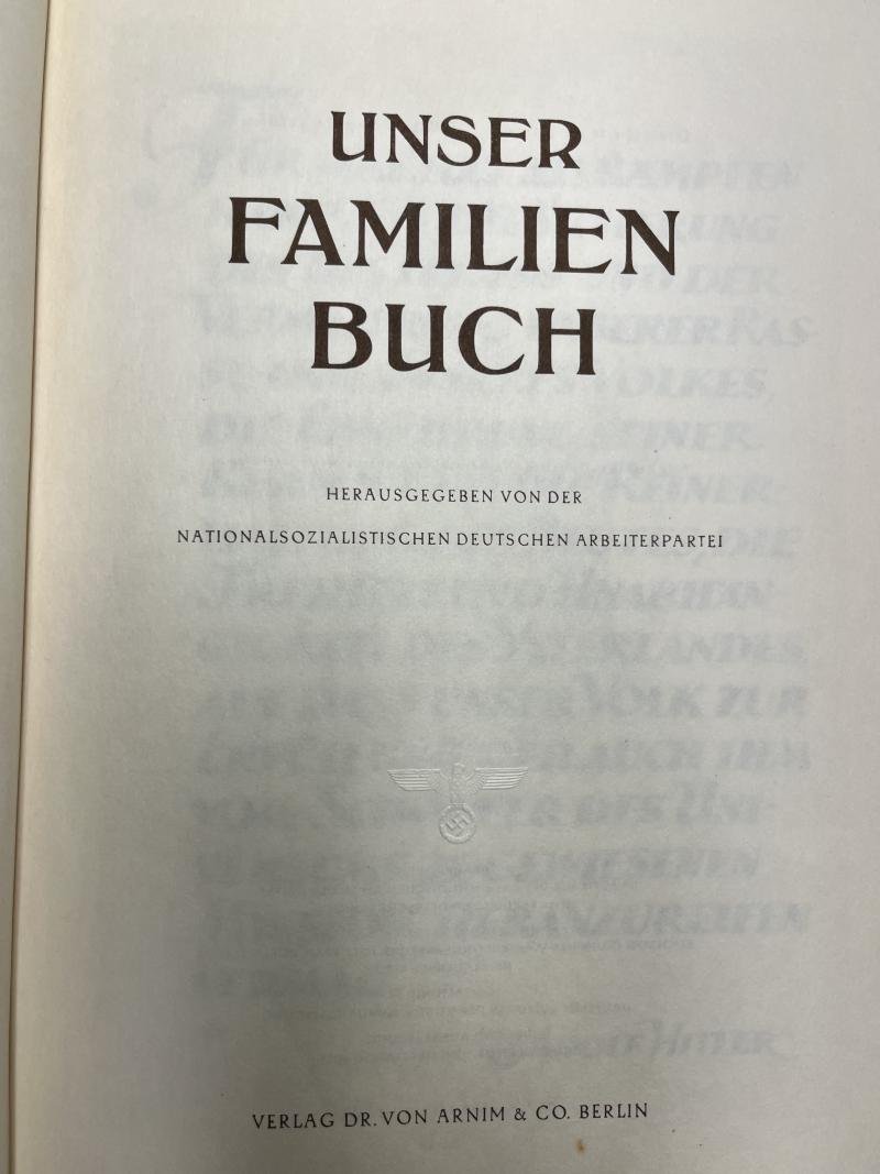 'Unser Familien Buch' book - 'Reichsbund Deutscher Familie' — image 10