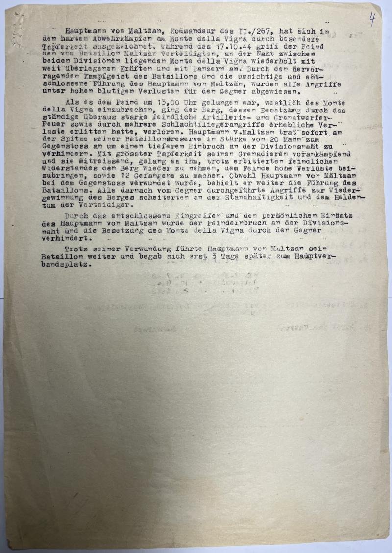 Proposal - 'Ehrenblatt' - 362.Inf.Div. - Italy - v.Maltzahn — image 3