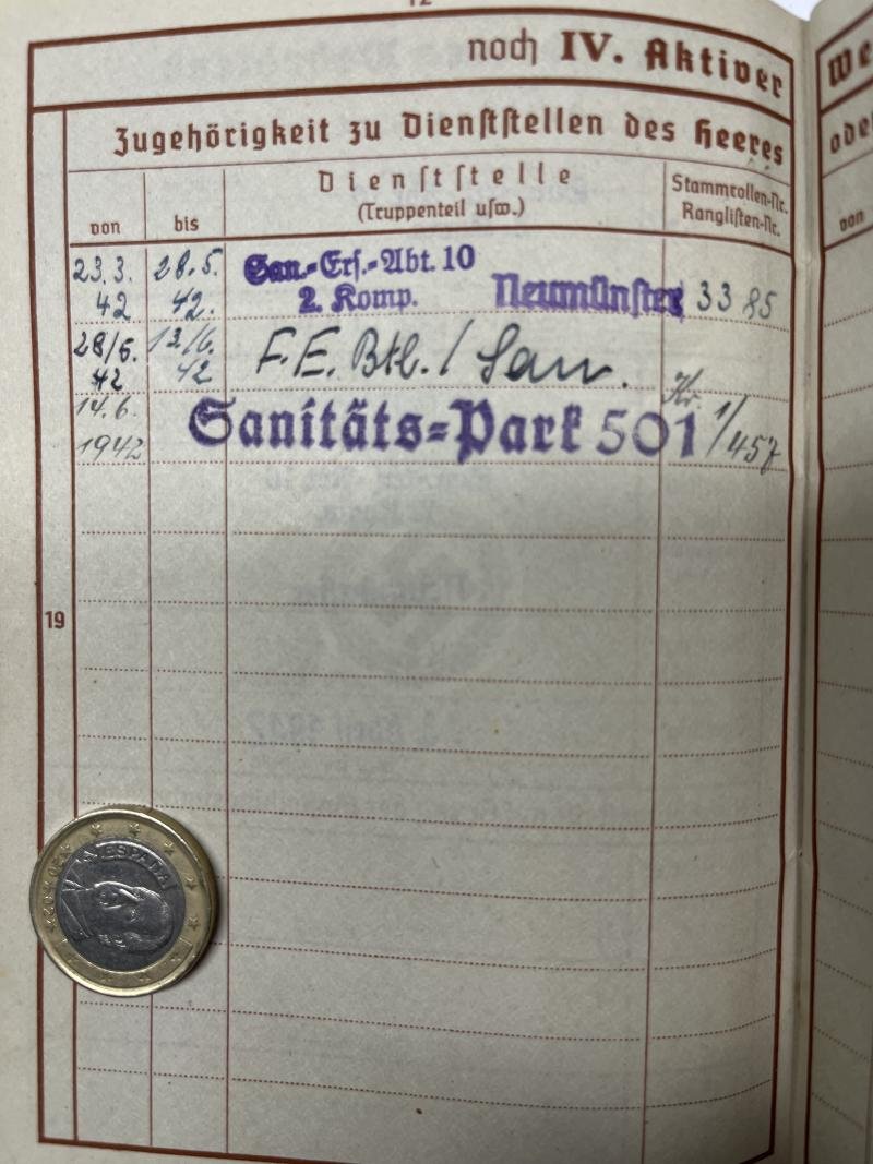 Wehrpass - WH (Heer) - Sanitäts-Park 501 - Funk — image 5