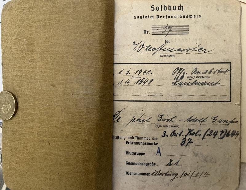 Soldbuch/citation grouping - WH (Heer) - 153.Inf.Div. - Ganss — image 2