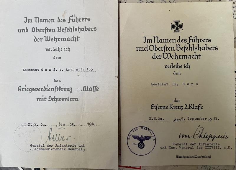 Soldbuch/citation grouping - WH (Heer) - 153.Inf.Div. - Ganss — image 3