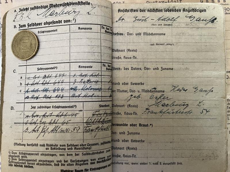 Soldbuch/citation grouping - WH (Heer) - 153.Inf.Div. - Ganss — image 7