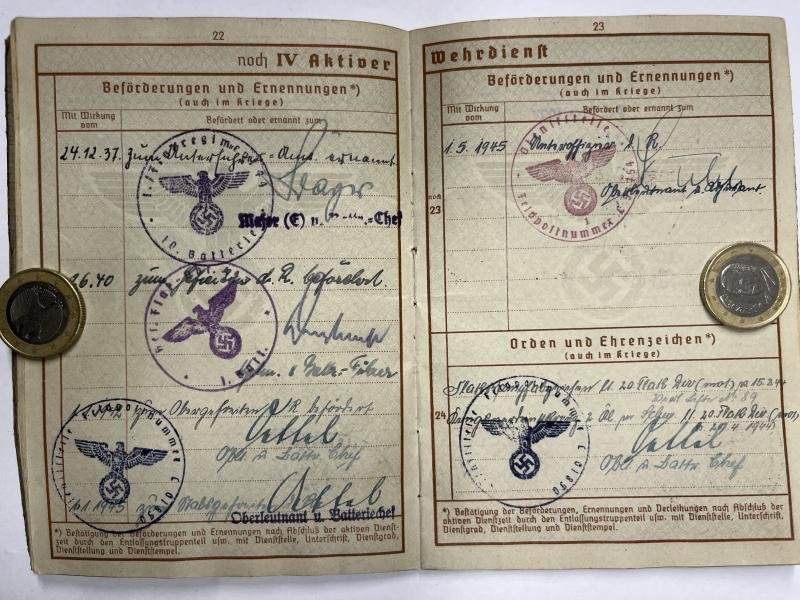 Wehrpass/+ - Luftwaffe - 20.Flak Div. - Eschbach — image 6