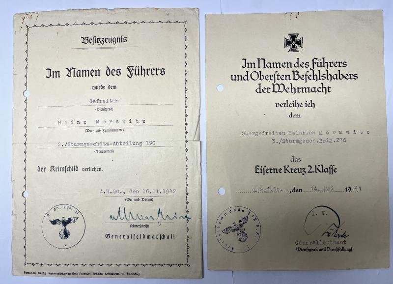 Citation grouping - WH (Heer) - Stug.Brigade 276 - Morawitz — image 2