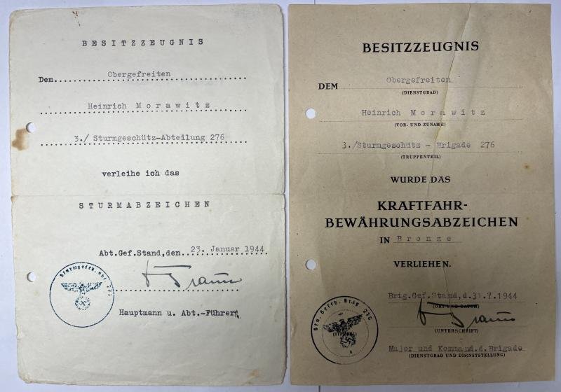 Citation grouping - WH (Heer) - Stug.Brigade 276 - Morawitz — image 3