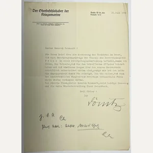 KM - official letter - Dönitz