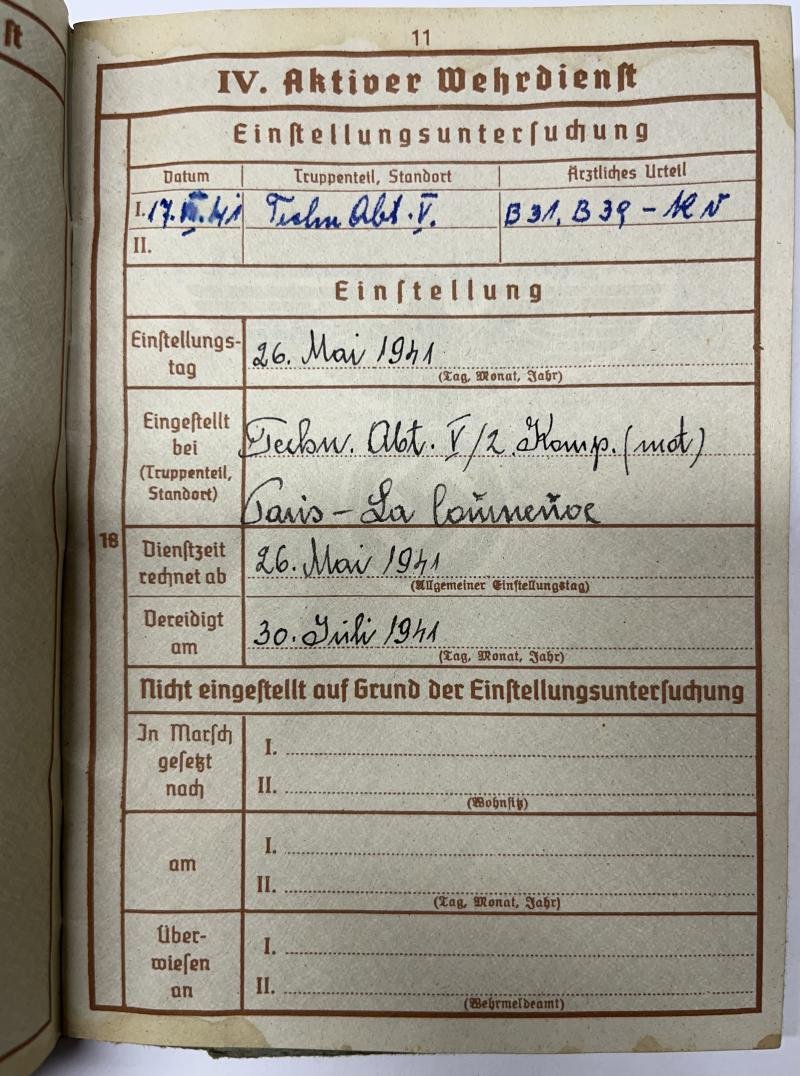 Wehrpass - WH (Heer) - Heeresgruppe G - Müller — image 4