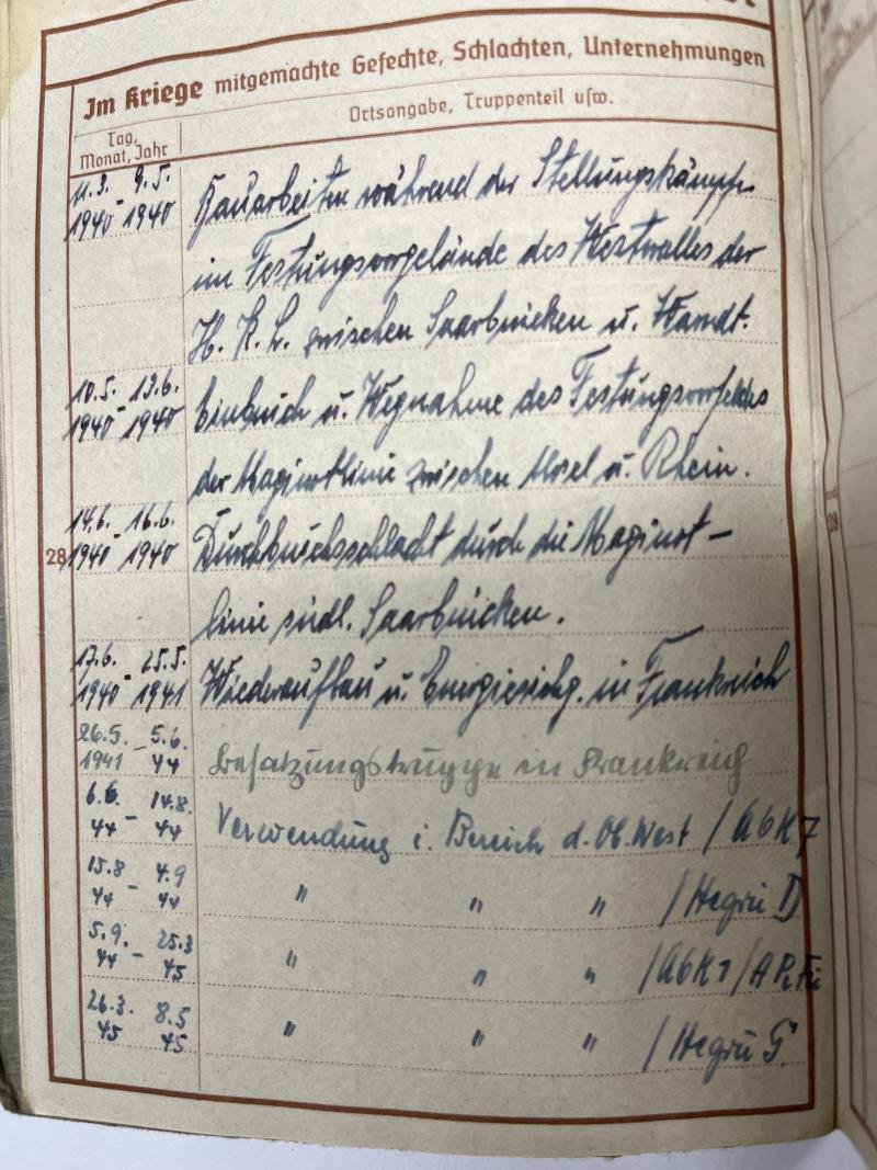 Wehrpass - WH (Heer) - Heeresgruppe G - Müller — image 9