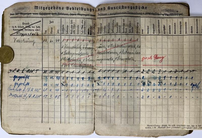 Soldbuch WH (Heer) - 198.Inf.Div. - France - Maier — image 5