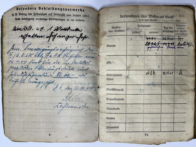 Soldbuch WH (Heer) - 198.Inf.Div. - France - Maier — image 6