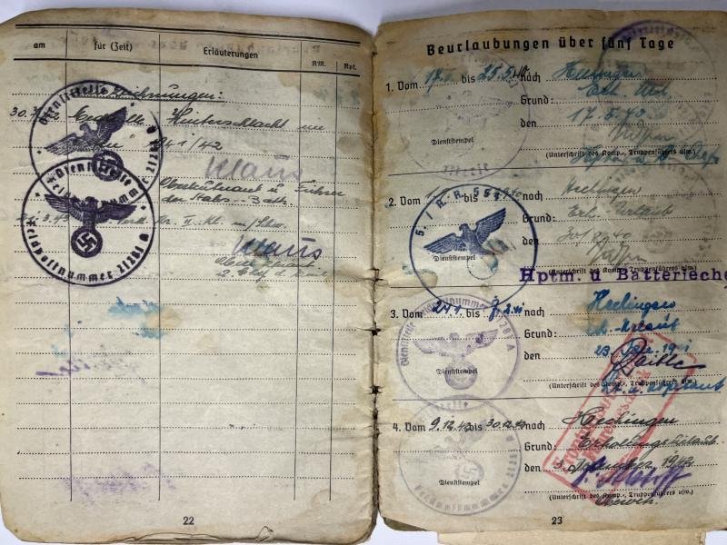 Soldbuch WH (Heer) - 198.Inf.Div. - France - Maier — image 9