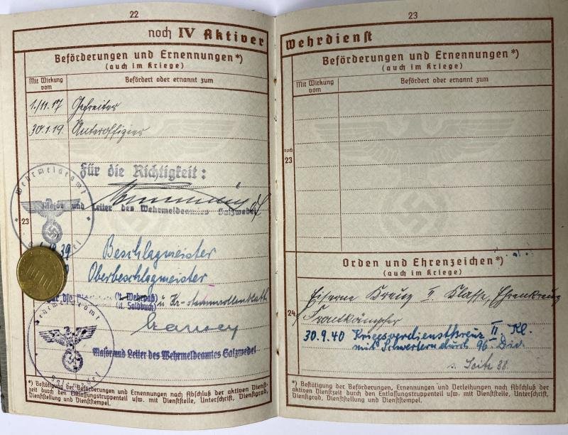 Wehrpass/citations - KM/Heer - 347.Inf.Div. - Menke — image 8