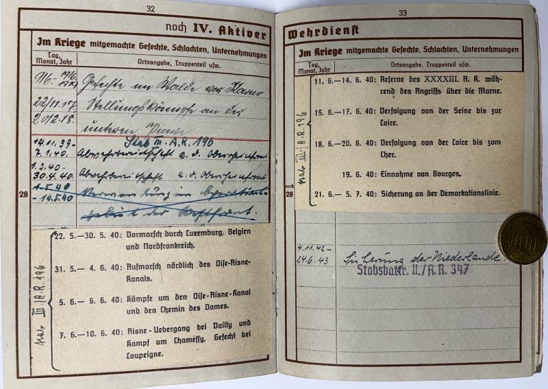 Wehrpass/citations - KM/Heer - 347.Inf.Div. - Menke — image 9