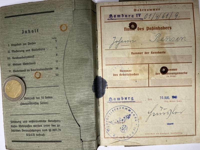 'Polizei' Solbuch/Wehrpass - Hamburg - Bansen — image 8