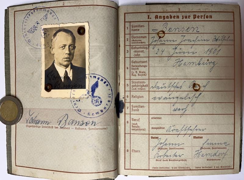 'Polizei' Solbuch/Wehrpass - Hamburg - Bansen — image 9