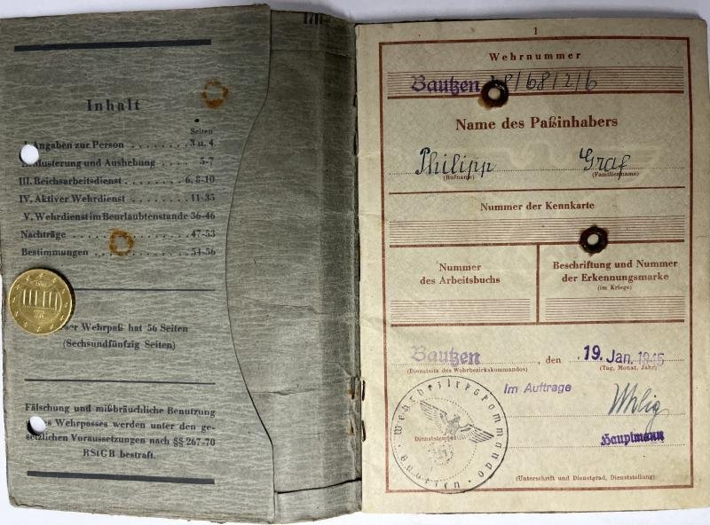 Wehrpass/citation - 'Luftwaffenhelfer' - Graf — image 5
