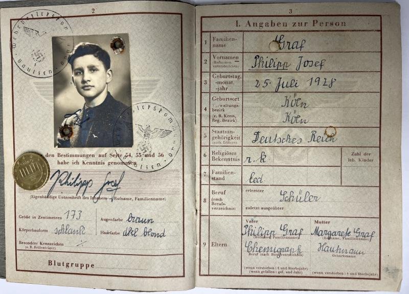 Wehrpass/citation - 'Luftwaffenhelfer' - Graf — image 6