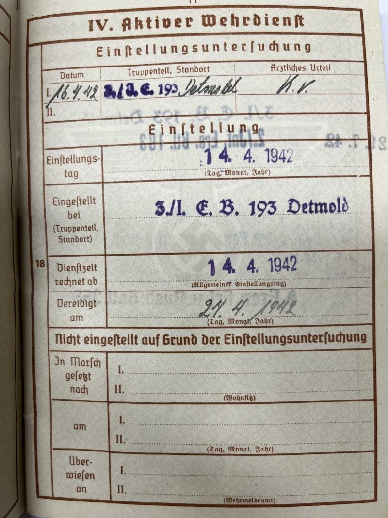 Wehrpass - WH (Heer) - Div.Nr.526 - Jansen — image 5