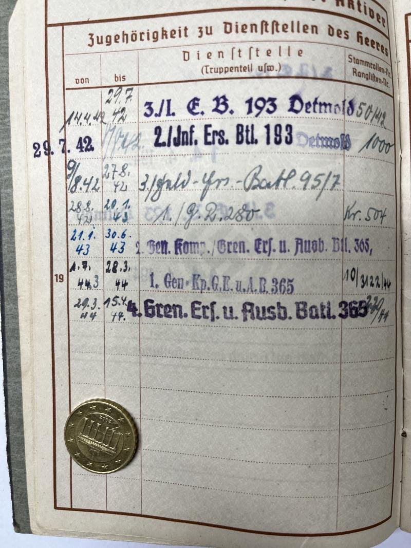 Wehrpass - WH (Heer) - Div.Nr.526 - Jansen — image 6