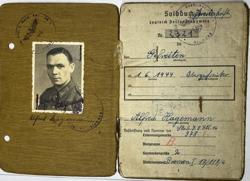 Soldbuch - WH (Heer) - 208.Inf.Div. - Hagemann — image 2