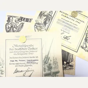 Reichs-Spinnstoff/Metallspende - certificates