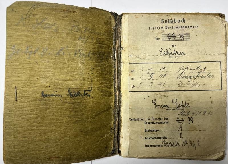 Soldbuch/citations - WH (Heer) - 18.Pz.Div. - Echte — image 4