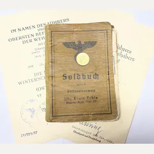 Soldbuch/citations - WH (Heer) - 18.Pz.Div. - Echte
