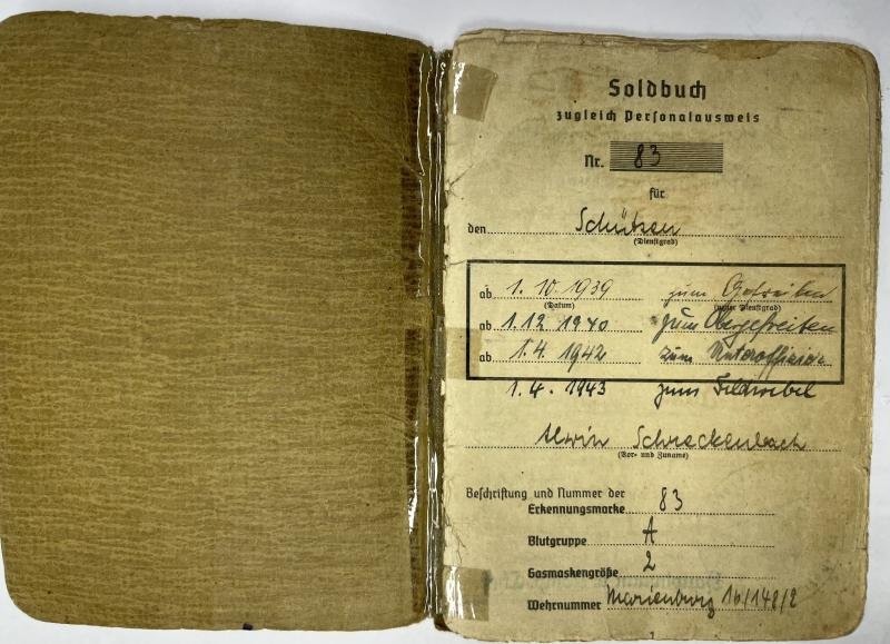 Soldbuch/photo grouping - WH (Heer) - Flak Btl.606 - DAK - Schreckenbach — image 2