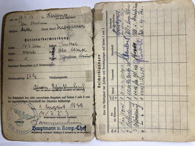 Soldbuch/photo grouping - WH (Heer) - Flak Btl.606 - DAK - Schreckenbach — image 3