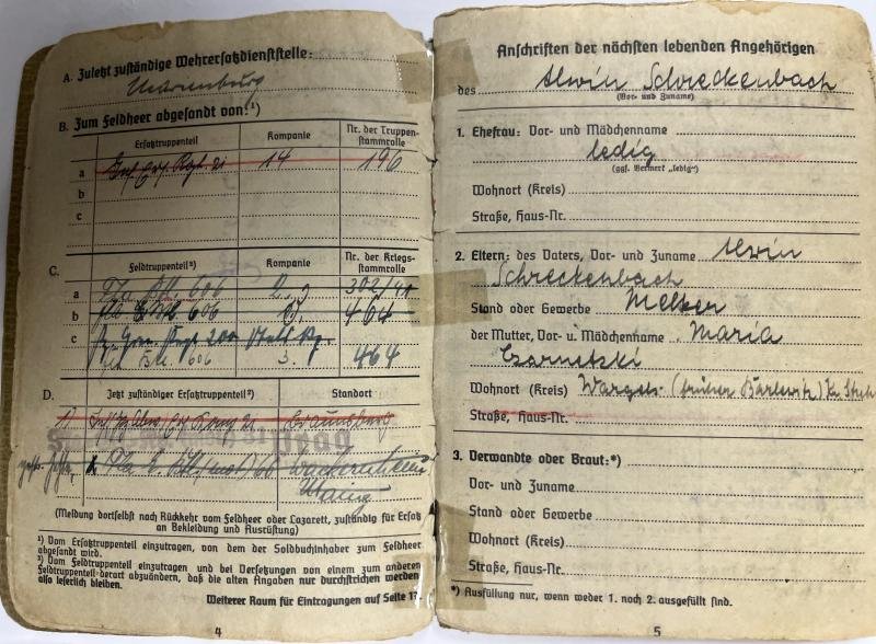 Soldbuch/photo grouping - WH (Heer) - Flak Btl.606 - DAK - Schreckenbach — image 4