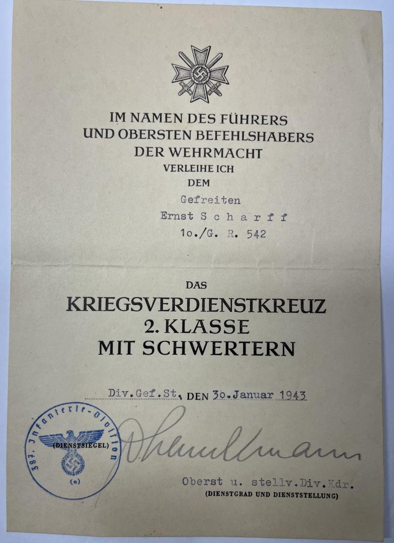 Citation grouping - WH (Heer) - 387.Inf.Div. - Scharff — image 3