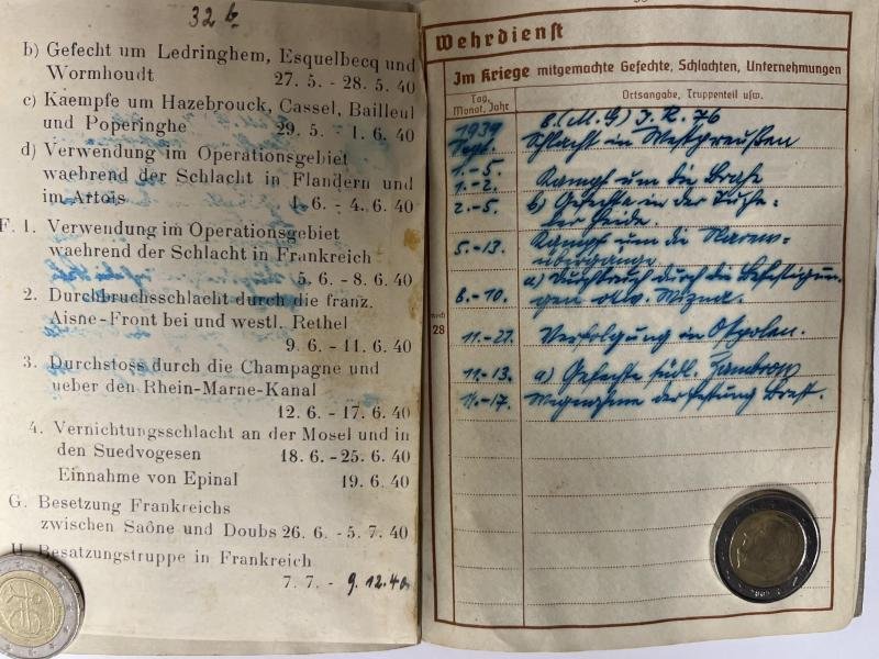 Wehrpass/citation grouping - WH (Heer) - 20.Inf.Div. - Sachtleben — image 10