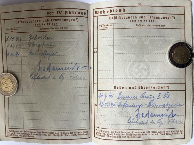 Wehrpass/citation grouping - WH (Heer) - 20.Inf.Div. - Sachtleben — image 8