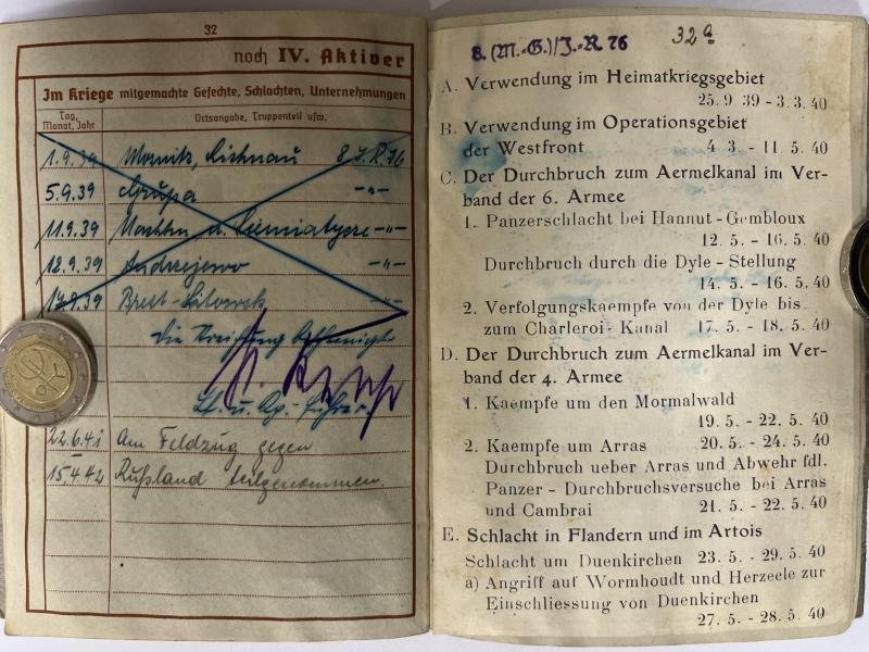 Wehrpass/citation grouping - WH (Heer) - 20.Inf.Div. - Sachtleben — image 9