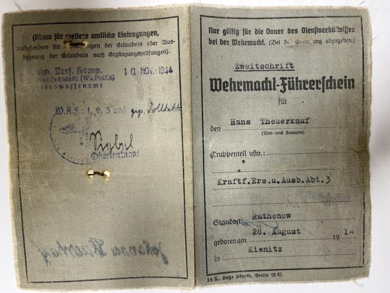 Document set - 'Versuchsplatzes Kummersdorf / 'Pz.Abt.'Kummersdorf ' - Theuerkauf — image 5
