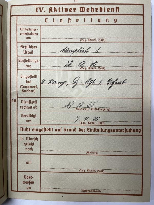 Wehrpass - WH (Heer) - 1.Pz.Div. - Rademacher — image 4