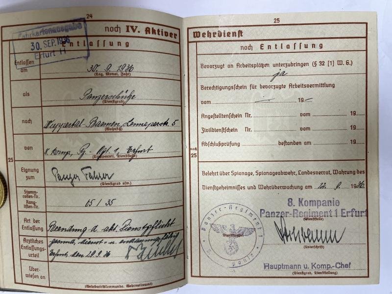 Wehrpass - WH (Heer) - 1.Pz.Div. - Rademacher — image 8