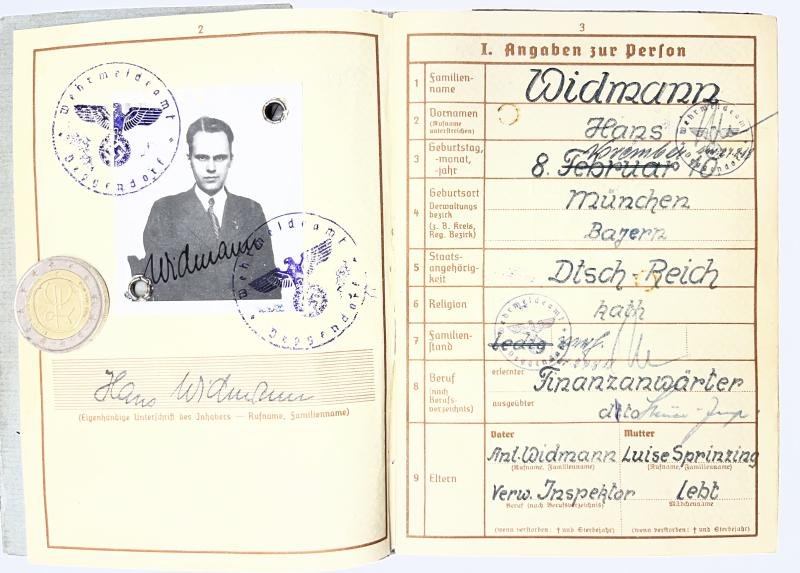 Wehrpass - WH (Heer) - 296.Inf.Div. - Widmann — image 4